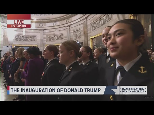 US Naval Academy Glee Club sings 'The Battle Hymn of the Republic' at Donald Trump's inauguration