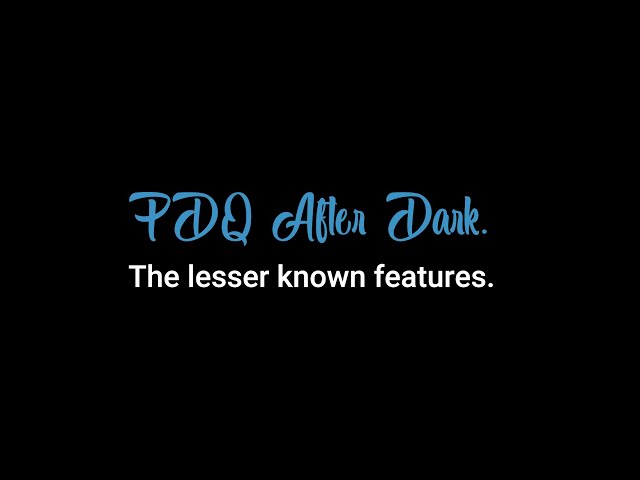 🔴PDQ: The Lesser Known Features