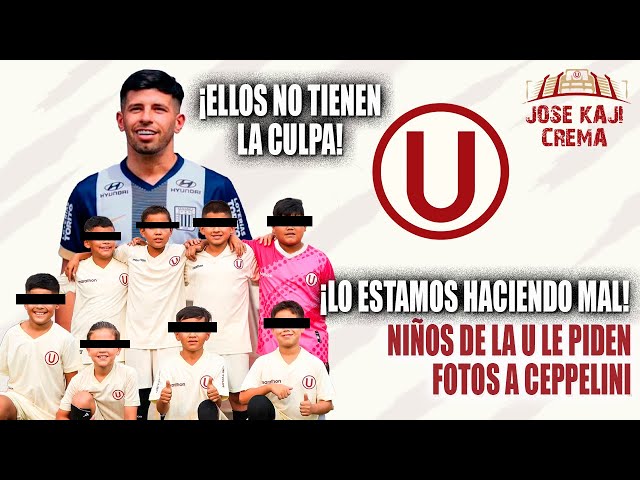 ¡Estamos haciendo las cosas mal! Niños de la U pidiendo fotos a jugador de Alianza Lima.