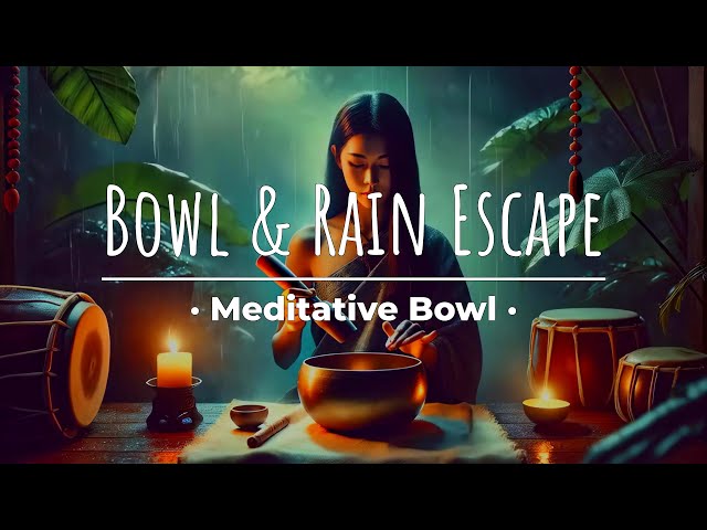 Escape into Tranquility Tibetan Singing Bowl  Rain Sounds Meditation