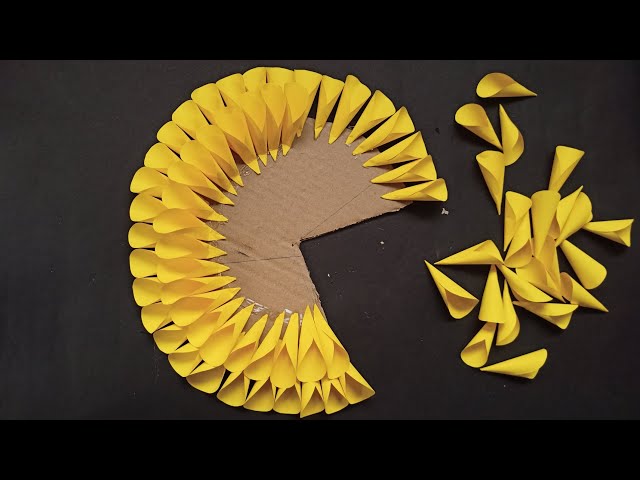 beautiful paper flower wall hanging/paper craft ideas/home decor