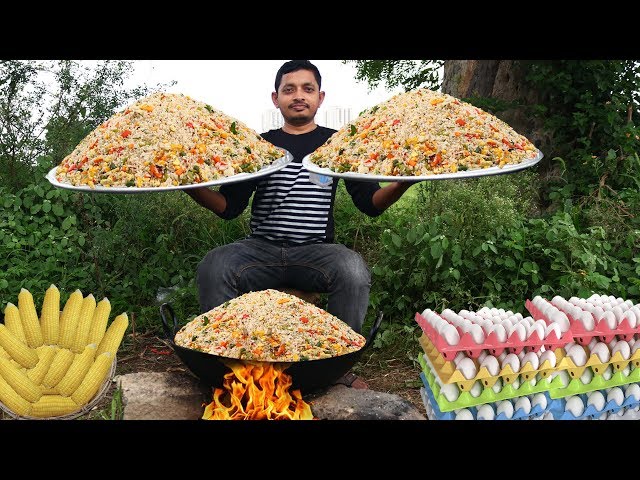 CORN EGG FRIED RICE !! Giant Sweet Corn fried Rice ||  Amazing Egg Fried Rice || Street Kitchen