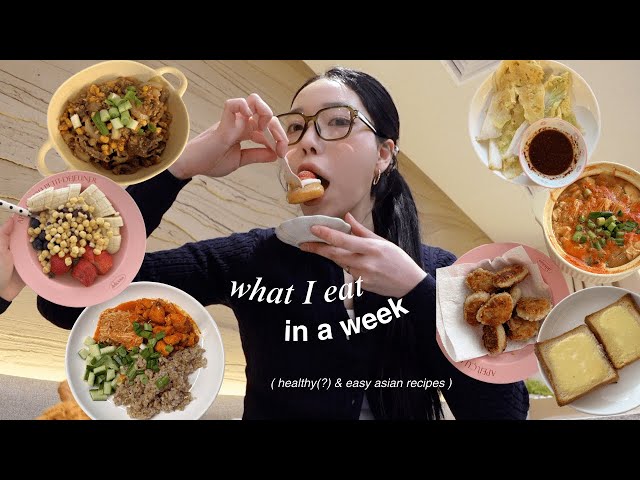 what I eat in a week 🍽️⋆˚࿔ healthy and easy korean/asian recipes