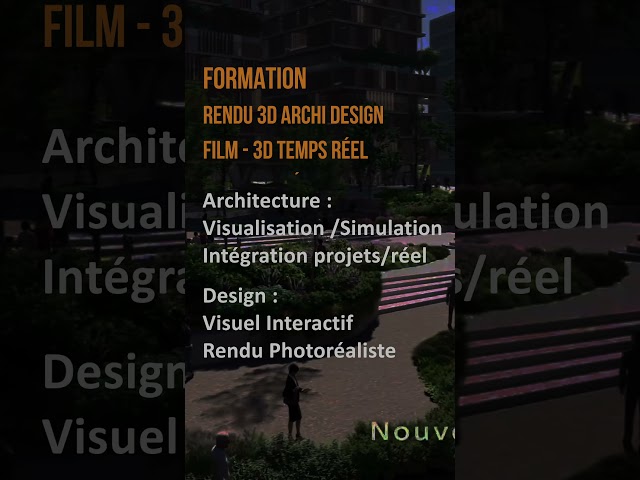 Formation Architecture Design Rendu 3D Simulation 3D temps réel