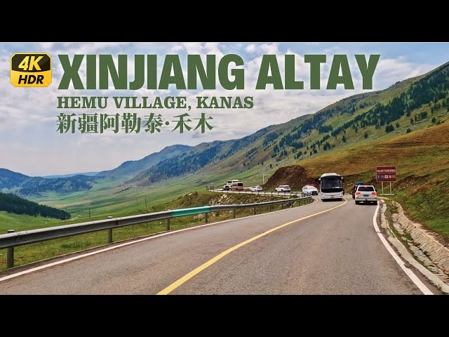 Xinjiang's Hottest Attraction - Hemu Village Scenic Area - Driving Tour 4K HDR