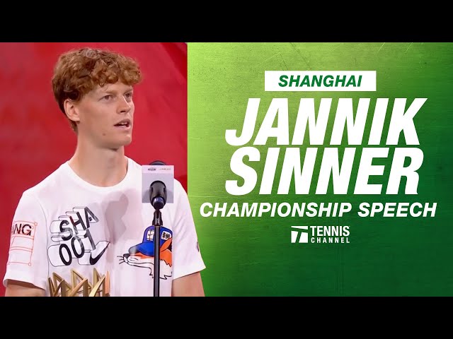 Jannik Sinner's Shanghai Masters Championship Speech | 2024 Shanghai Championship