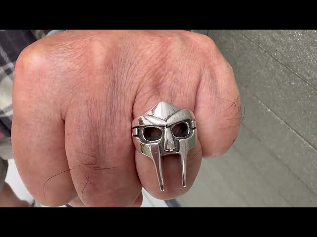 MF Doom Gladiator Mask Sterling Silver Ring