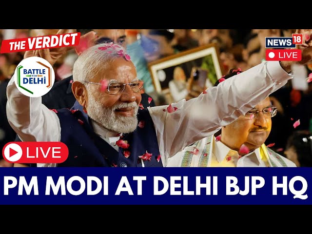 PM Modi LIVE | BJP Wins Delhi Elections 2025 | PM Modi Attends BJP's Victory Celebration | N18L