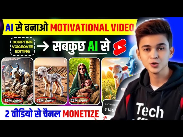 How to create ai cats story."बस कॉपी-पेस्ट करो और YouTube पर मिलियन व्यूज पाओ!" {100℅} #techby #tech