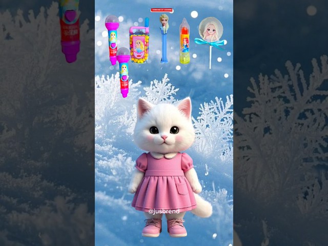 Cute Cat mukbang frozen theme❄🥶 #catvideos #catlover #frozen #letitgo #cutecat #cat #trendingshorts