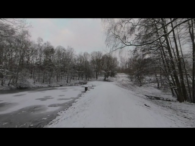 Winter Walk Along a Dam on Your VR180 Holiday