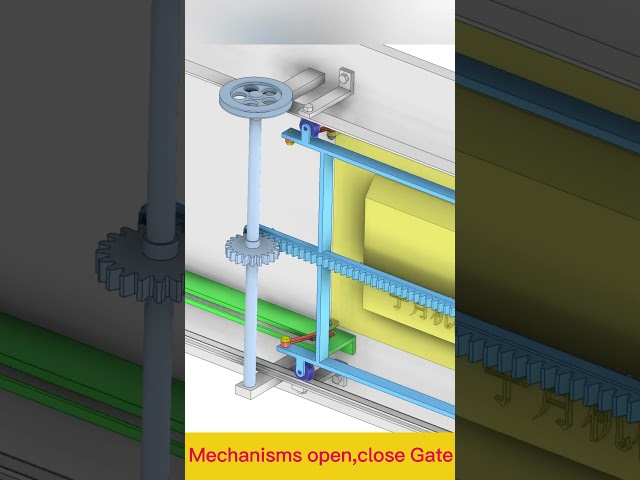 Mechanism Open/ Close Gate #mechanisms #machine