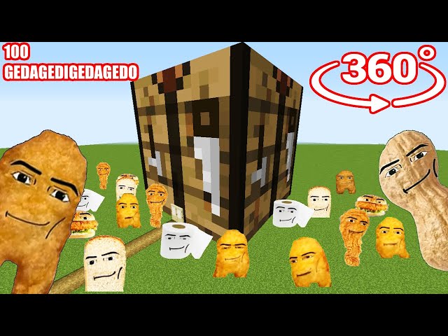 100 Gegagedigedagedago vs SURVIVAL CRAFT TABLE HOUSE but it's 360 degree video