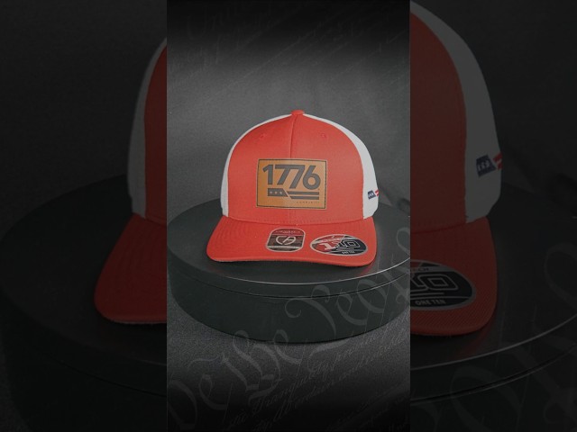 1776® Leather Patch Hat (Red/White)