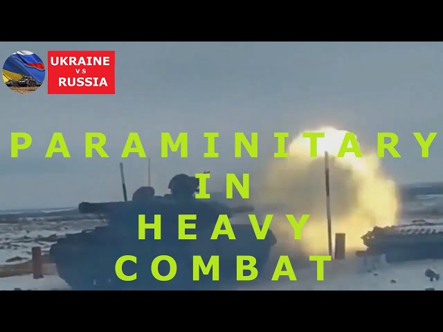 Ukrainian Paramilitary Tank in Heavy Combat Helmet Cam Firefight and Clashes, Ukraine vs Russia