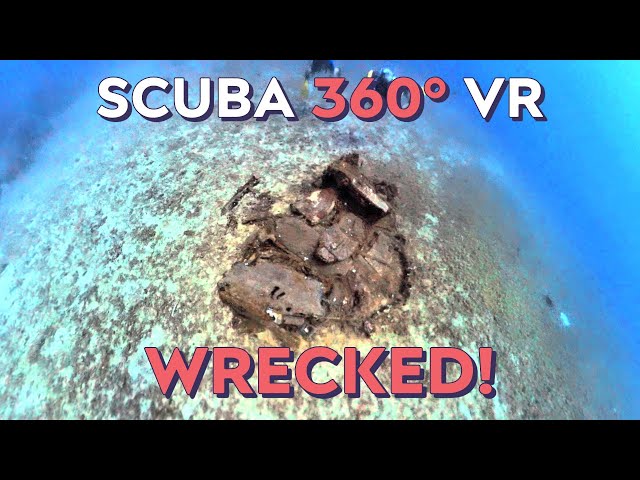 360° Ambient Deep Dive: Exploring a Sunken Car Wreck | Underwater 4K Footage |