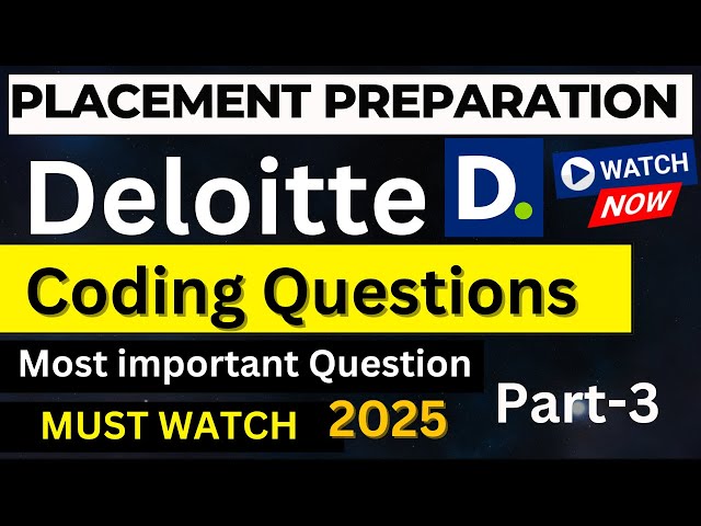 Deloitte Coding Questions and Answers Part- 3