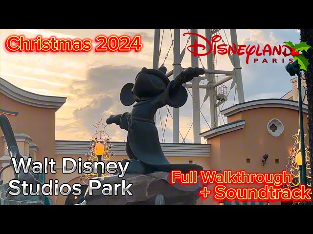 Walt Disney Studios Park (Christmas 2024) - Full Walkthrough + Soundtrack