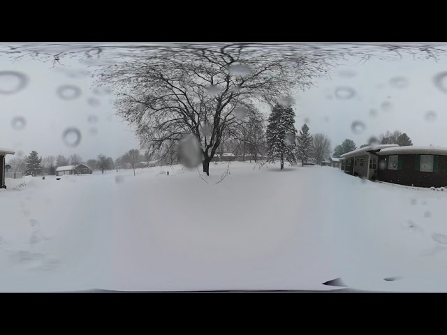 Wisconsin Snowstorm Timelapse in 360