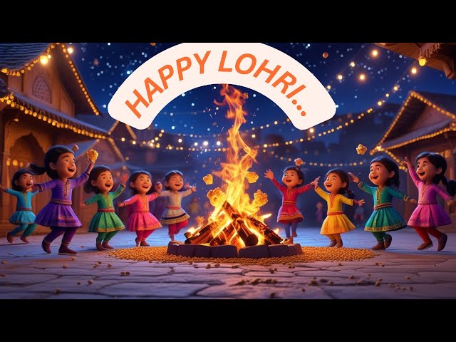 Happy Lohri !! Lohri special 🔥🔥🥁🥁🕺🕺! Funny cartoon animation ! kids song ! kids music ! Happy Sheru