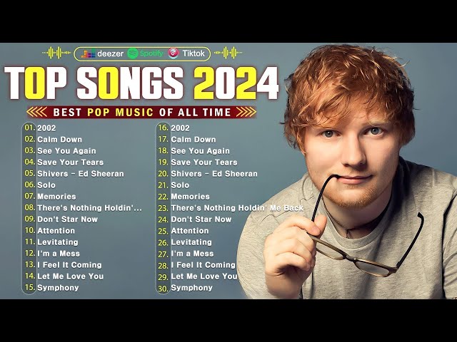 Billboard Hot 100 - Ed Sheeran, Bruno Mars, Dua Lipa, Adele,Taylor Swift,The Weeknd - Pop Music 2025