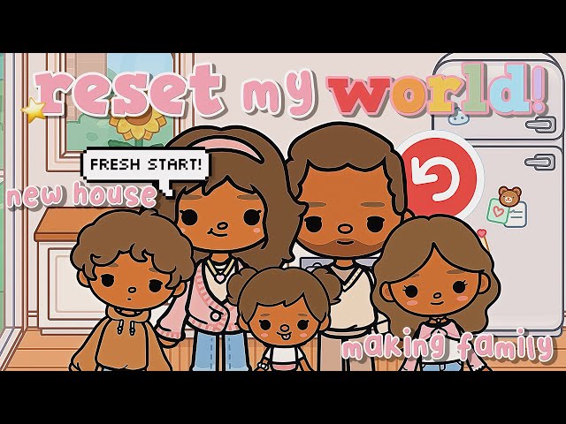 🌈 RESET MY TOCA WORLD *MAKING OUTFITS & NEW HOUSE* #tocaboca