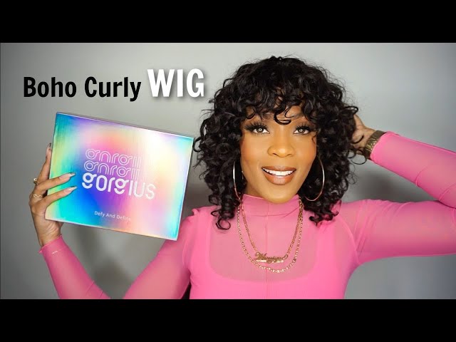 Gorgius hair -  12 Inch Boho curl bang wig unboxing & review