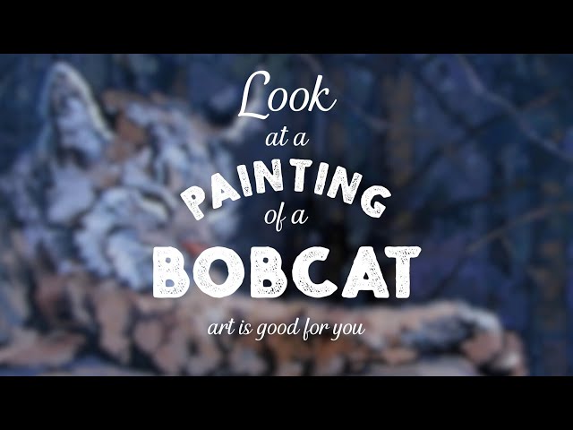 Bobcat on the Ledge, House Cat Copycat: A Flipping Art Moment