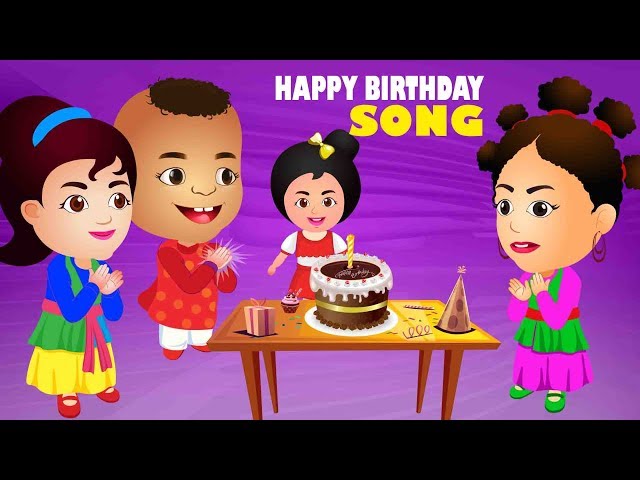 Happy Birthday Song for Children - APIKIDS | 3D Animation English Nursery Rhymes