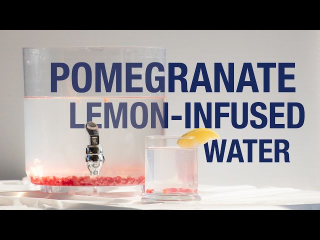 Recipe: Pomegranate lemon-infused water