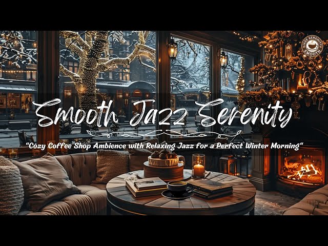 Winter Wonderland ☕☃️Cozy Coffee Shop Ambience with Relaxing Jazz