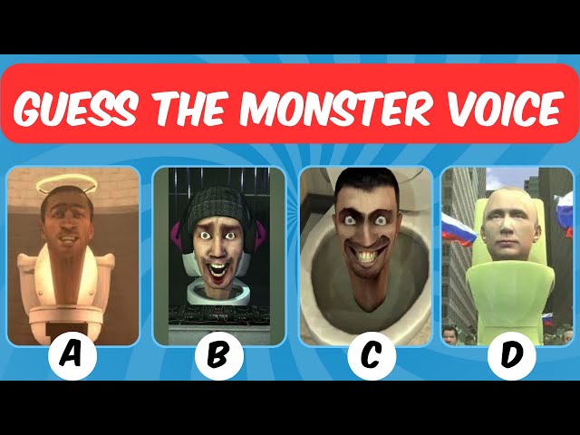 Guess MONSTER'S VOICE - Quiz Skibidi toilet song #skibiditoilet #quiz #trivia Skibidi toilet Meme