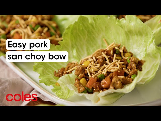 Easy pork san choy bow