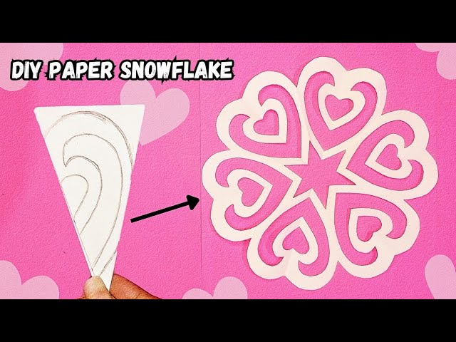 how to make paper snowflake | paper cutting flower tutorial | easy paper craft ideas