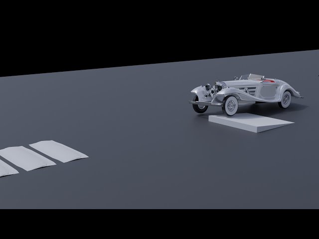 Rigging the Vintage 1937 Mercedes Benz 540K in Blender Rigid Body