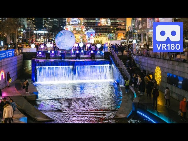 5K 180VR Seoul Night walk on Cheonggyecheon stream