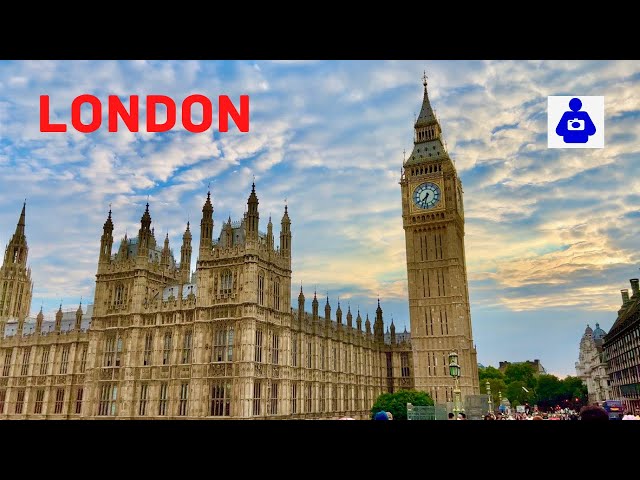 London Summer Walk  🔔 BIG BEN & London Eye 🇬🇧 London walking tour 4K HDR. (July 2022)