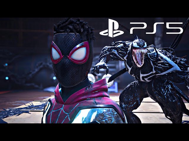 Marvel Spider Man 2 Miles Morales Vs Venom (PS5) Spiderman