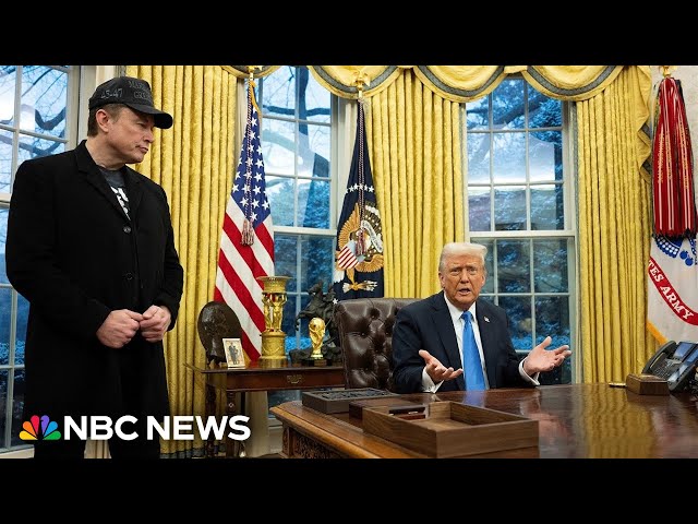 Trump and Musk take questions from reporters in Oval Office