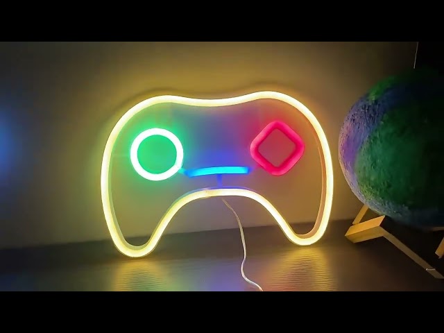 Game Icon Shape Neon Light LED Neon Lamp USB Powered Neon Sign f