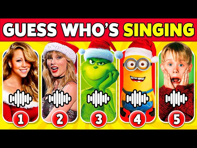 Guess Who's Singing 🎅🎤🎶 CHRISTMAS Song Edition 🎁 | Mariah Carey, Home Alone, Grinch