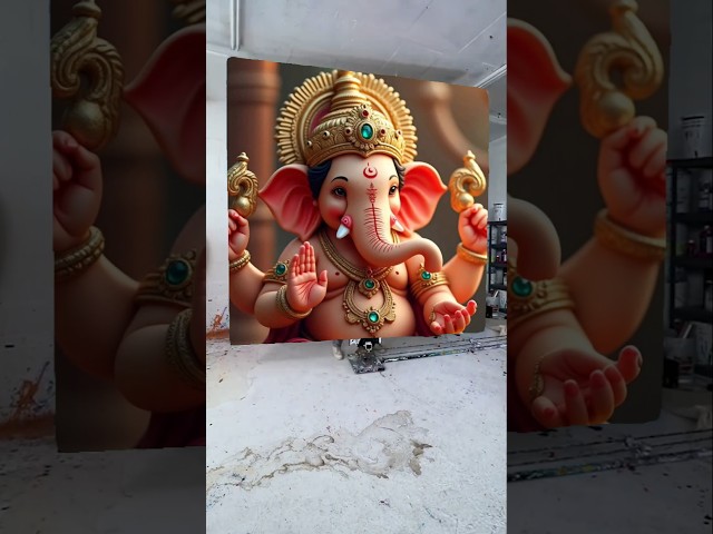 Ganpati Bappa morya drawing photo 🥰🙏🌺 #shorts #youtubeshorts #viralshorts #ganesh #ganpatibappamorya