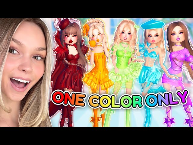 One Color Challenge in Dress to Impress *SO HARD*