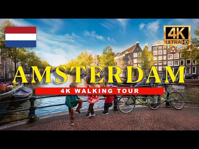 🇳🇱 4K Amsterdam Walking Tour - Walk the Streets Amsterdam Day & Night | 4K HDR / 60fps