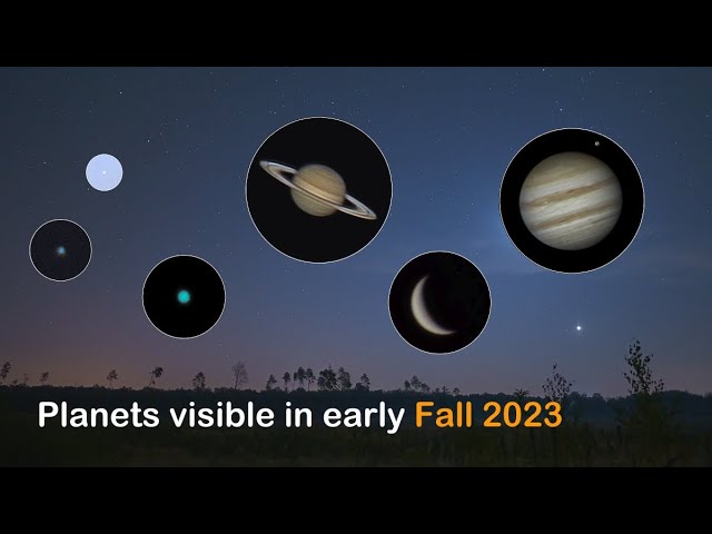 Planets visible in early Fall 2023.  Planets through a telescope!