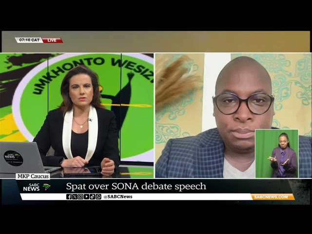 MKP's internal spats intensify, the latest being the SONA debate speech delivered by Hlophe