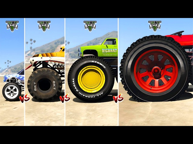 GTA 5 SMALLEST vs MEDIUM vs BIGGEST MONSTER TRUCK