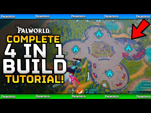 How To Build Amazing 4 IN 1 Base // Build Tutorial - Palworld Feybreak Full Base Building Guide