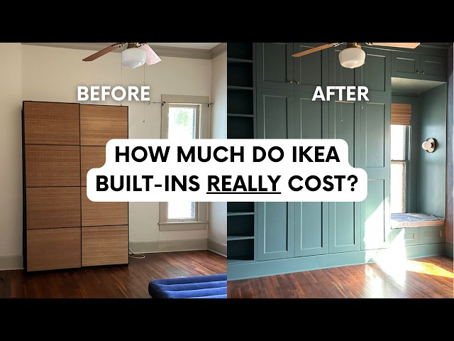 MASSIVE WALL OF IKEA BUILT-INS & COST | Renee Renovates