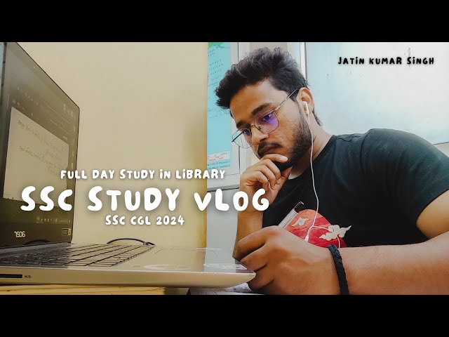 SSC STUDY VLOG📚|| Full day study plans📝|| CGL2024 ||STUDY IN LIBRARY📓 #studyvlog #cgl2024 #aspirante